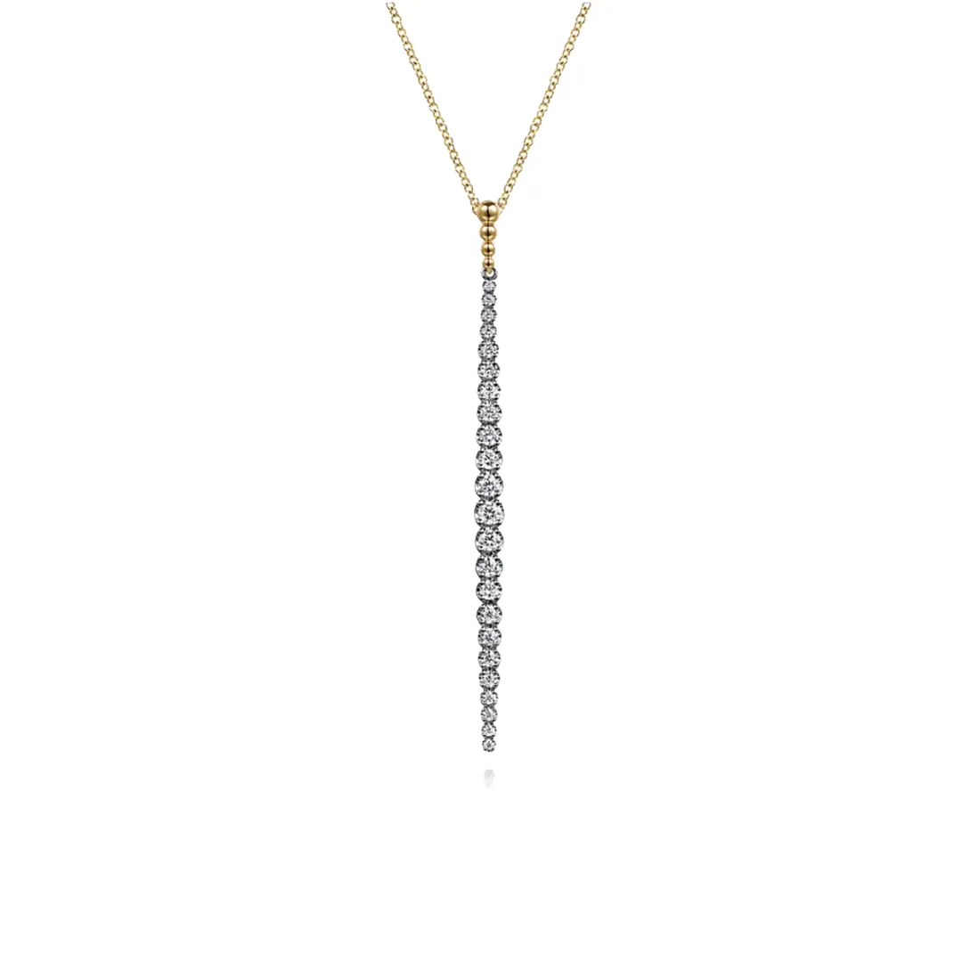 Diamond Bar Pendant Necklace