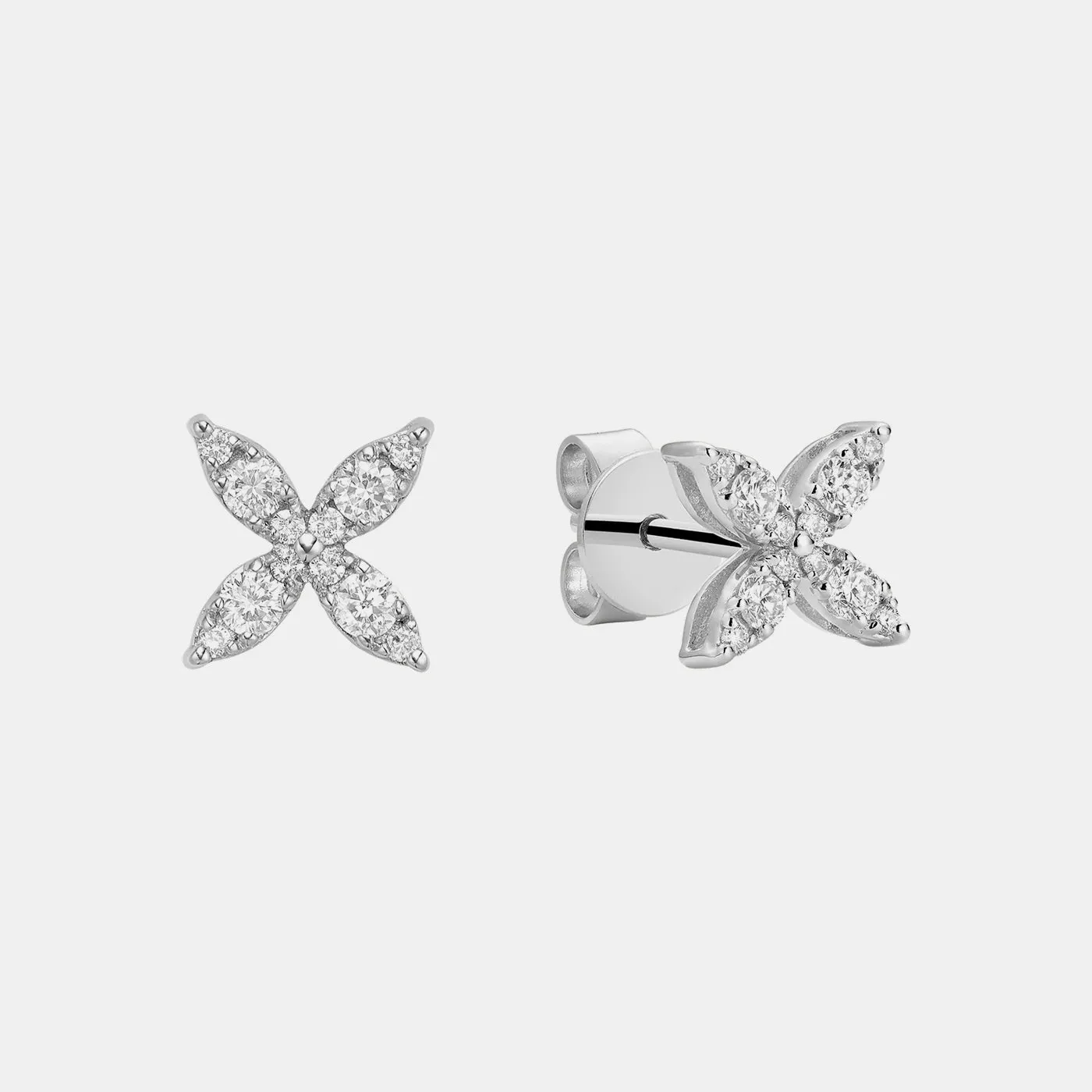 Diamond Clover Earrings