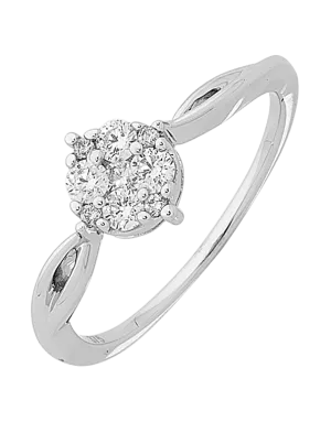 Diamond Ring - 9ct White Gold Diamond Ring - 756744