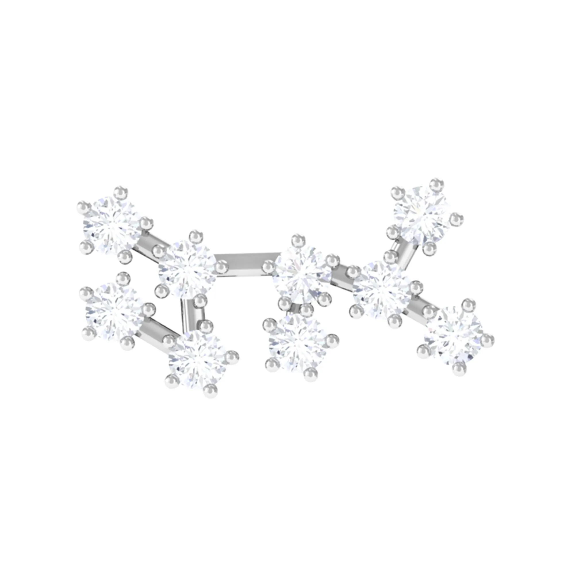 Diamond Sagittarius Zodiac Earring for Helix Piercing