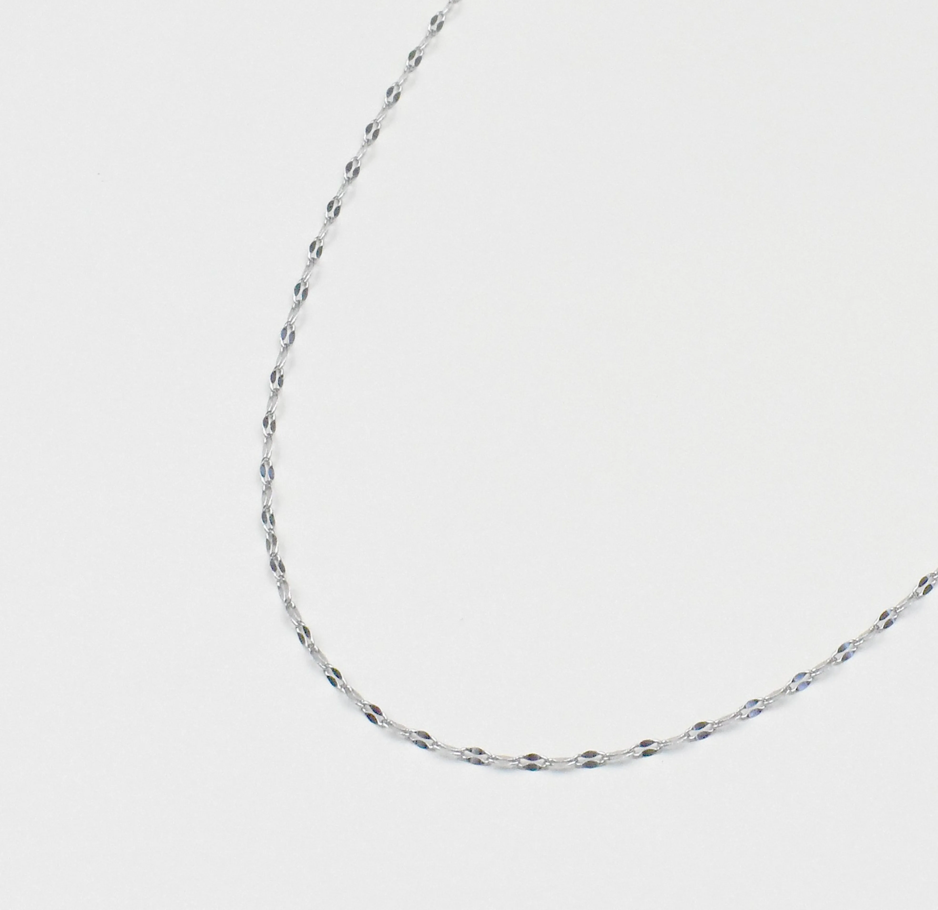 ELSIE SILVER DAINTY LACE CHAIN NECKLACE