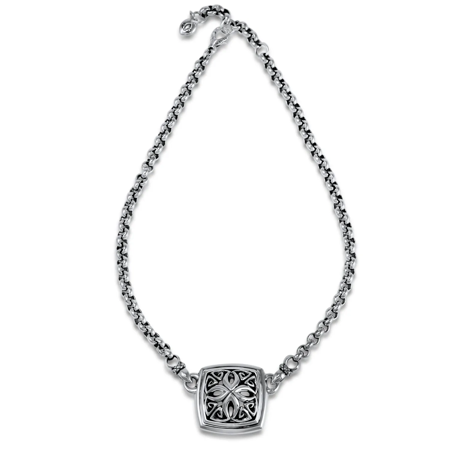 Empress Medallion Necklace - Sterling Silver