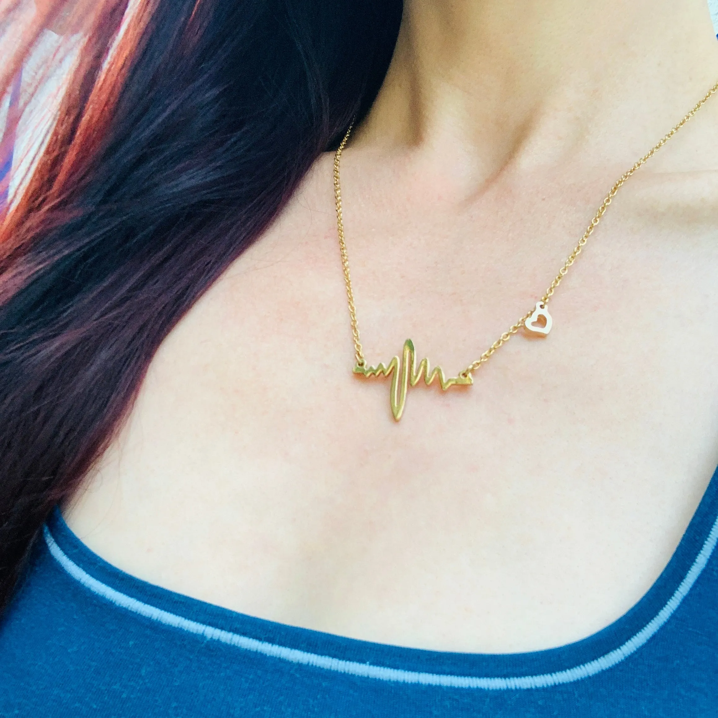 Every Heartbeat Necklace in Gold