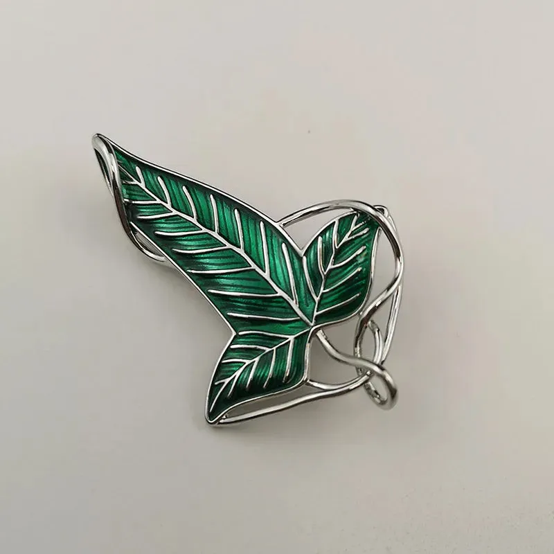 Fashion Jewelry Leaf Brooch Green Leaf Pins Vintage Gift Accessory