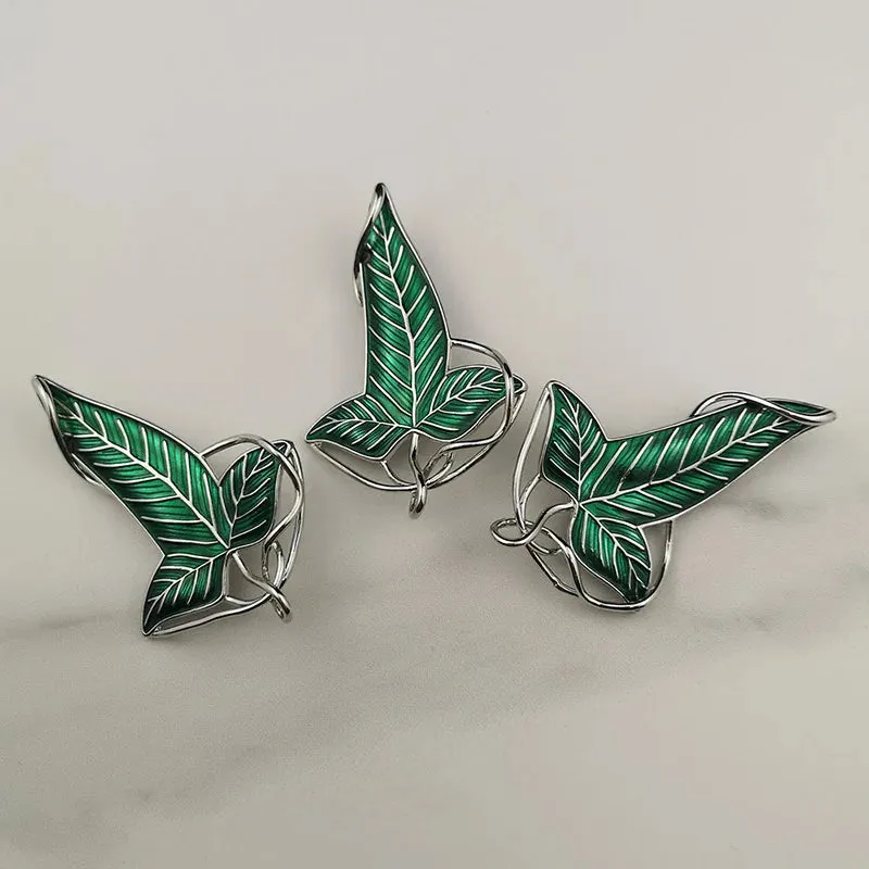 Fashion Jewelry Leaf Brooch Green Leaf Pins Vintage Gift Accessory