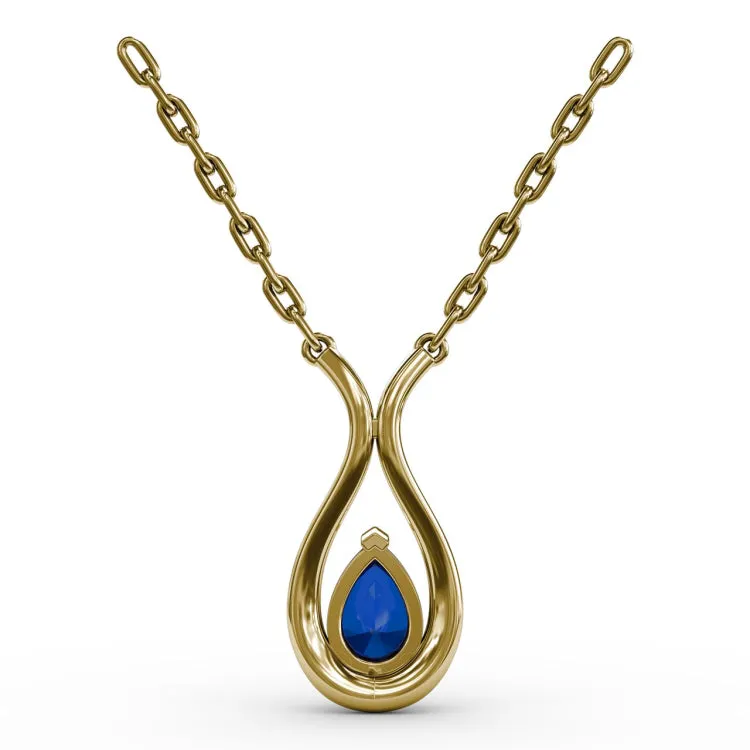 Feel The Love Sapphire and Diamond Pendant