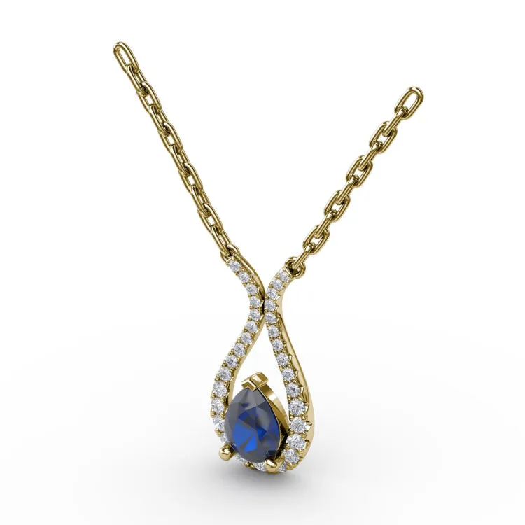 Feel The Love Sapphire and Diamond Pendant