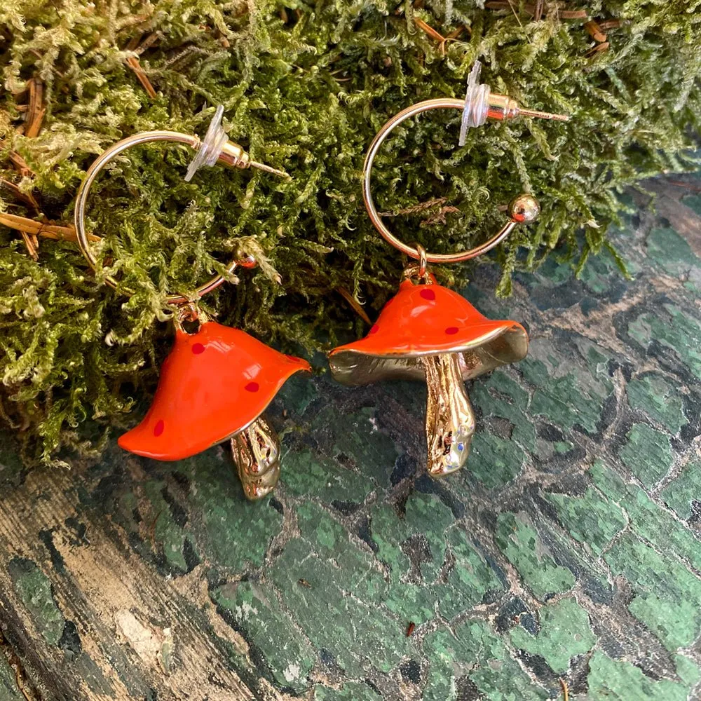 Forage Red Earrings