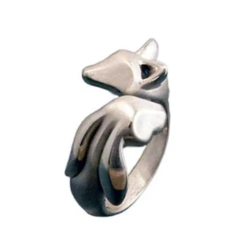 Fox and Bunny Ring in Sterling Silver