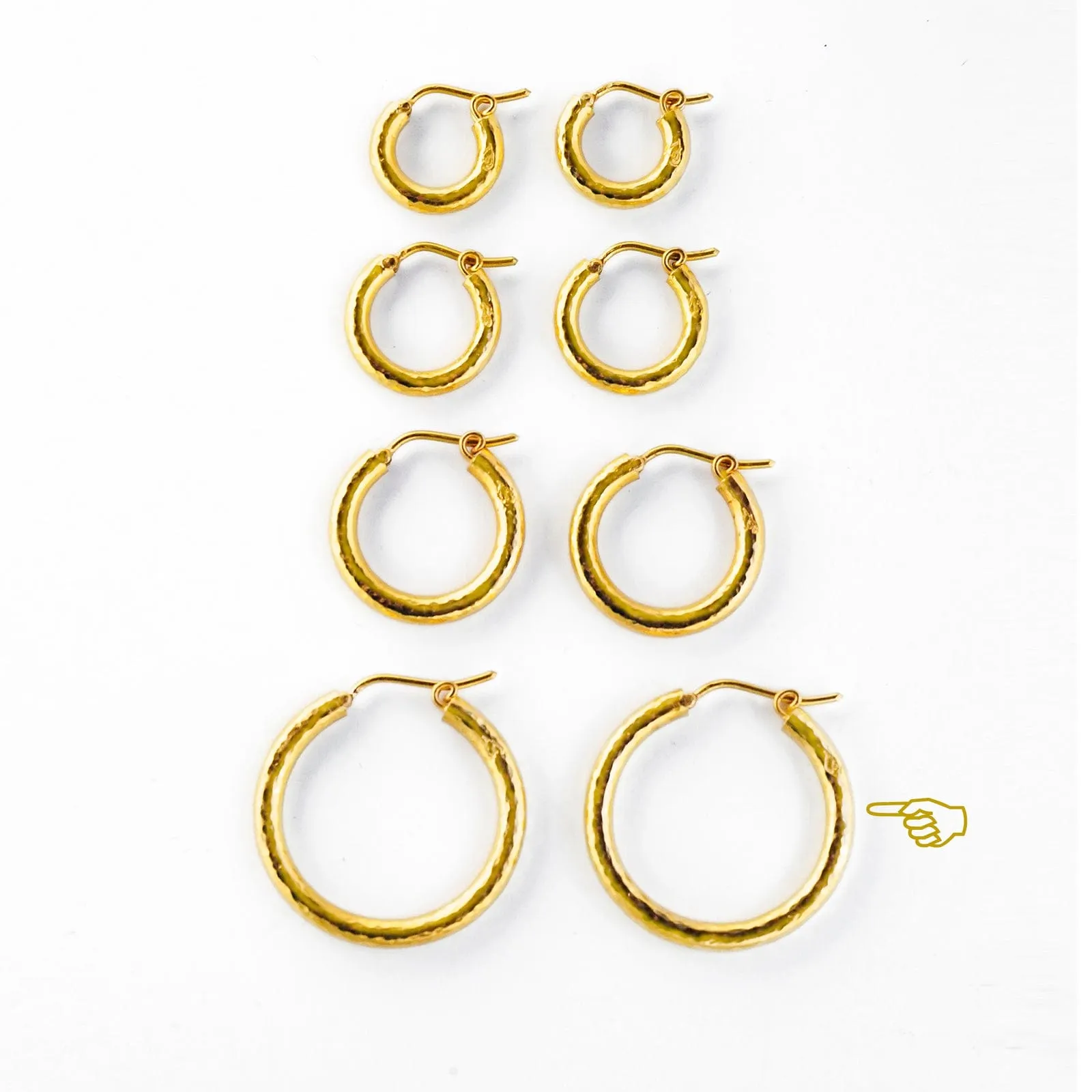 Giant Hammered Hoop Earrings