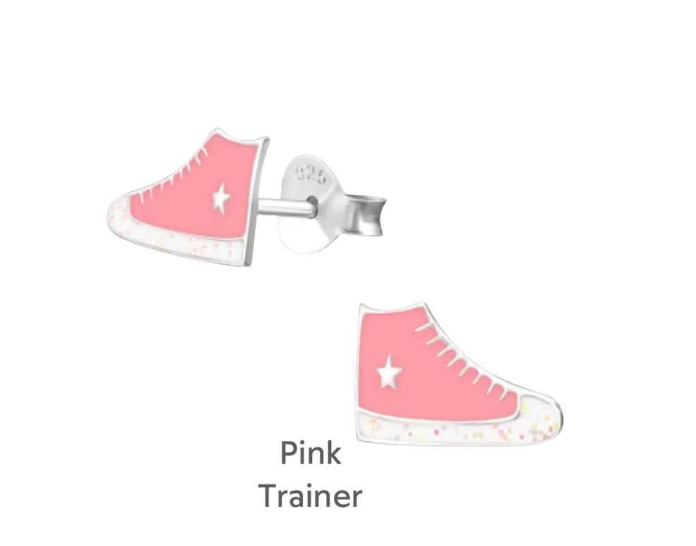 Girlie Converse Sterling Silver Stud Earrings in a Box - Perfect Gift for Her Birthday