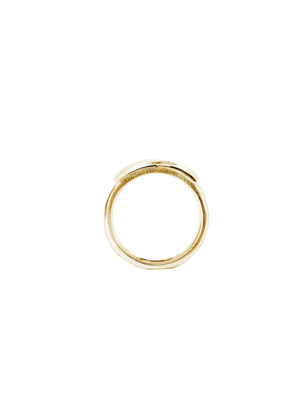 Gold Bent 3p Pinkie Ring