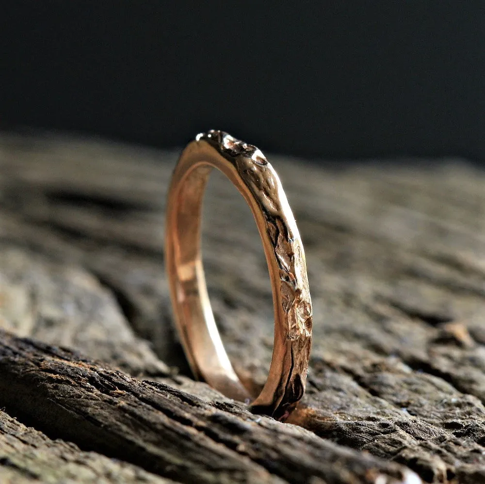 Gold Rustic Treasure Ring - 2.3 mm