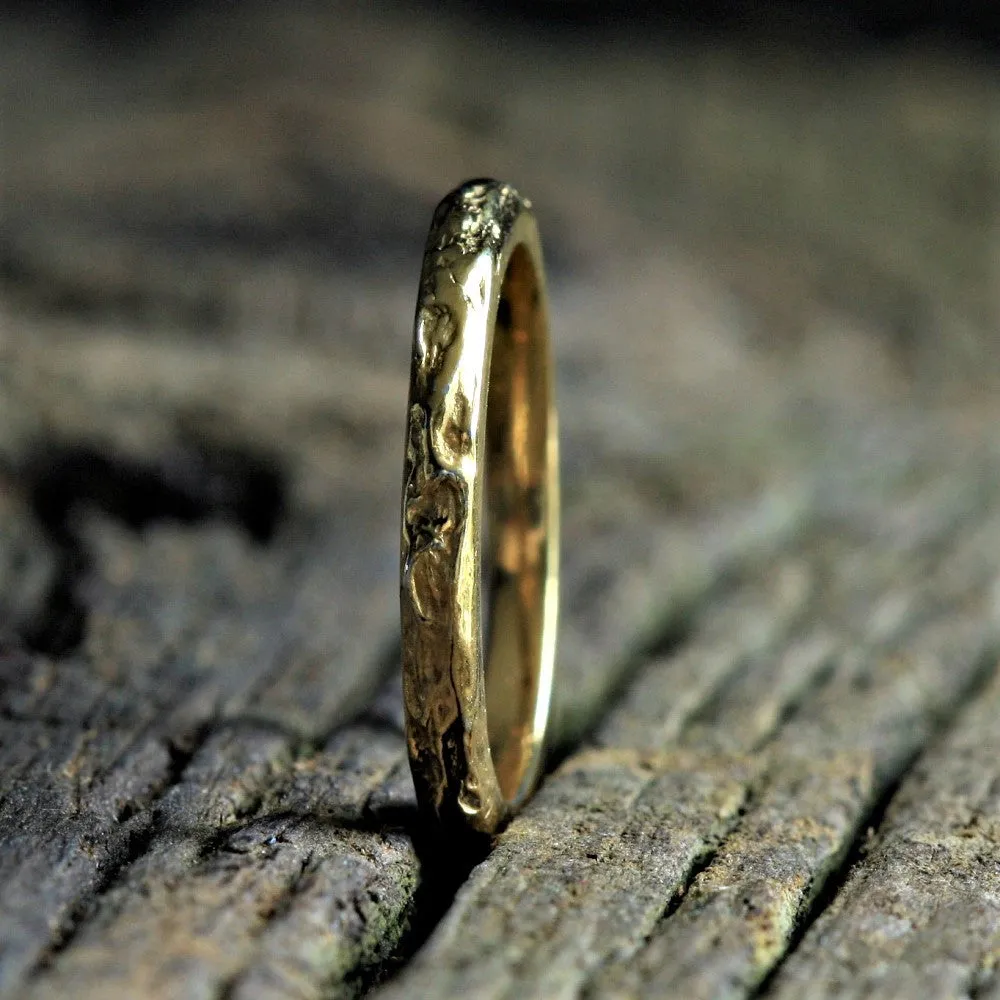 Gold Rustic Treasure Ring - 2.3 mm