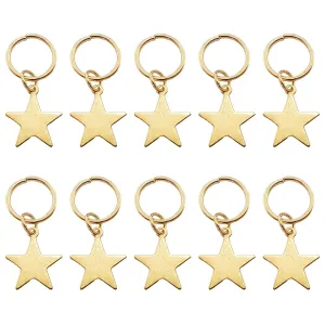 Gold Star Hair Rings