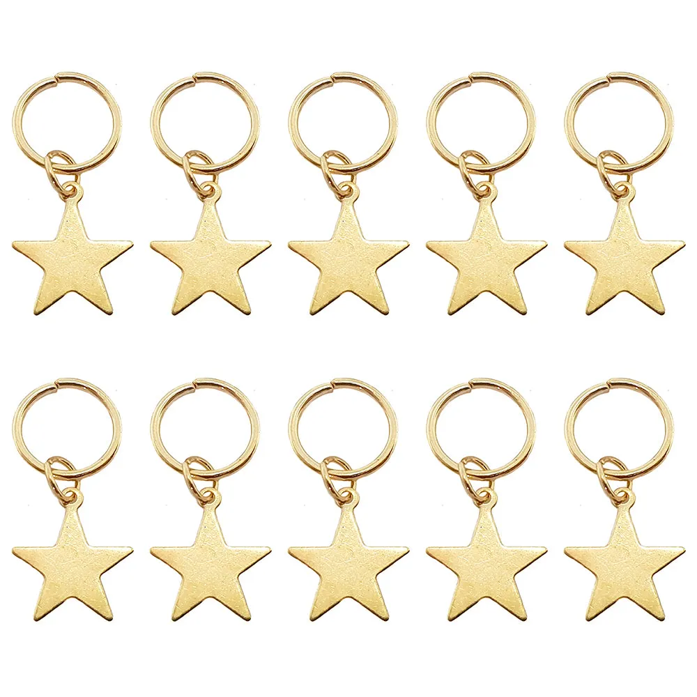 Gold Star Hair Rings