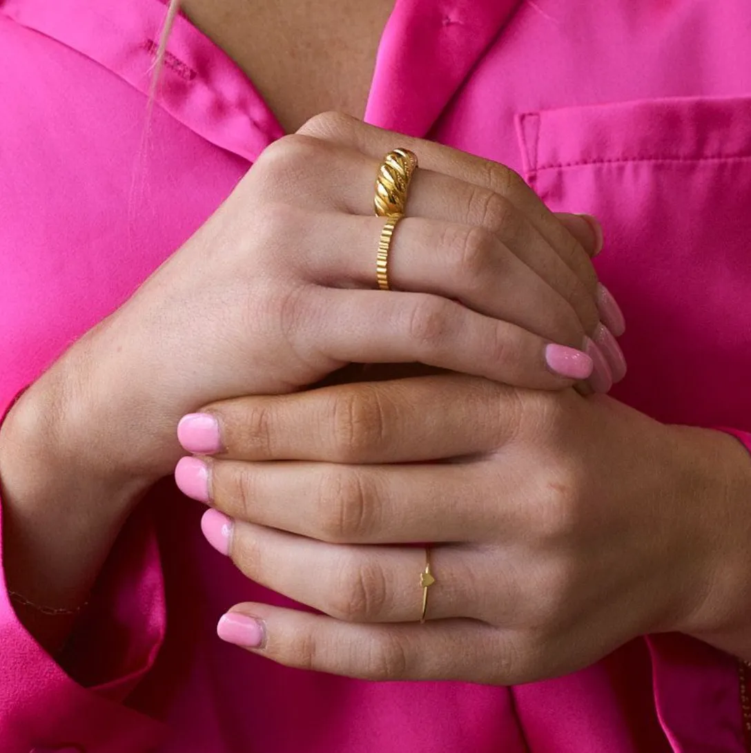 Heart Stackable Gold Filled Ring