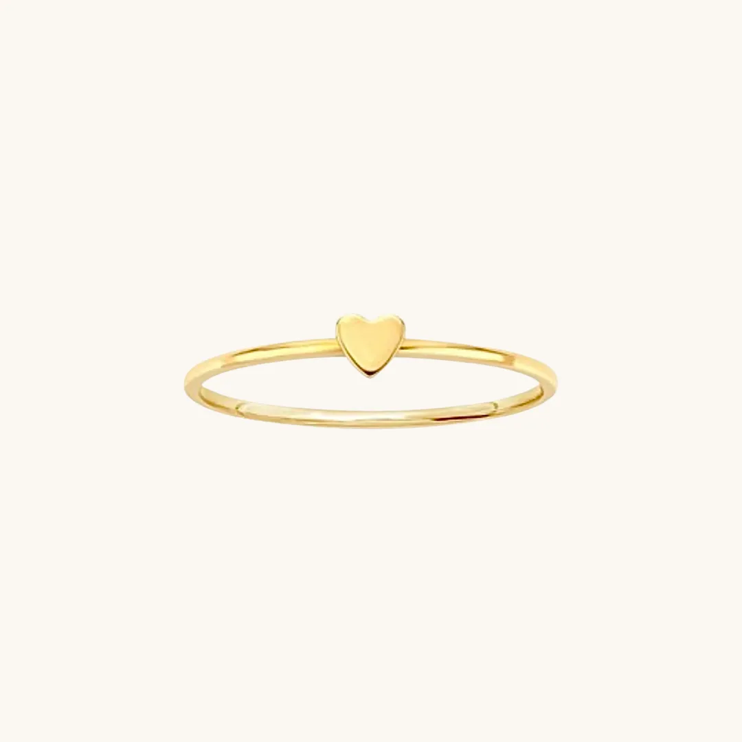 Heart Stackable Gold Filled Ring