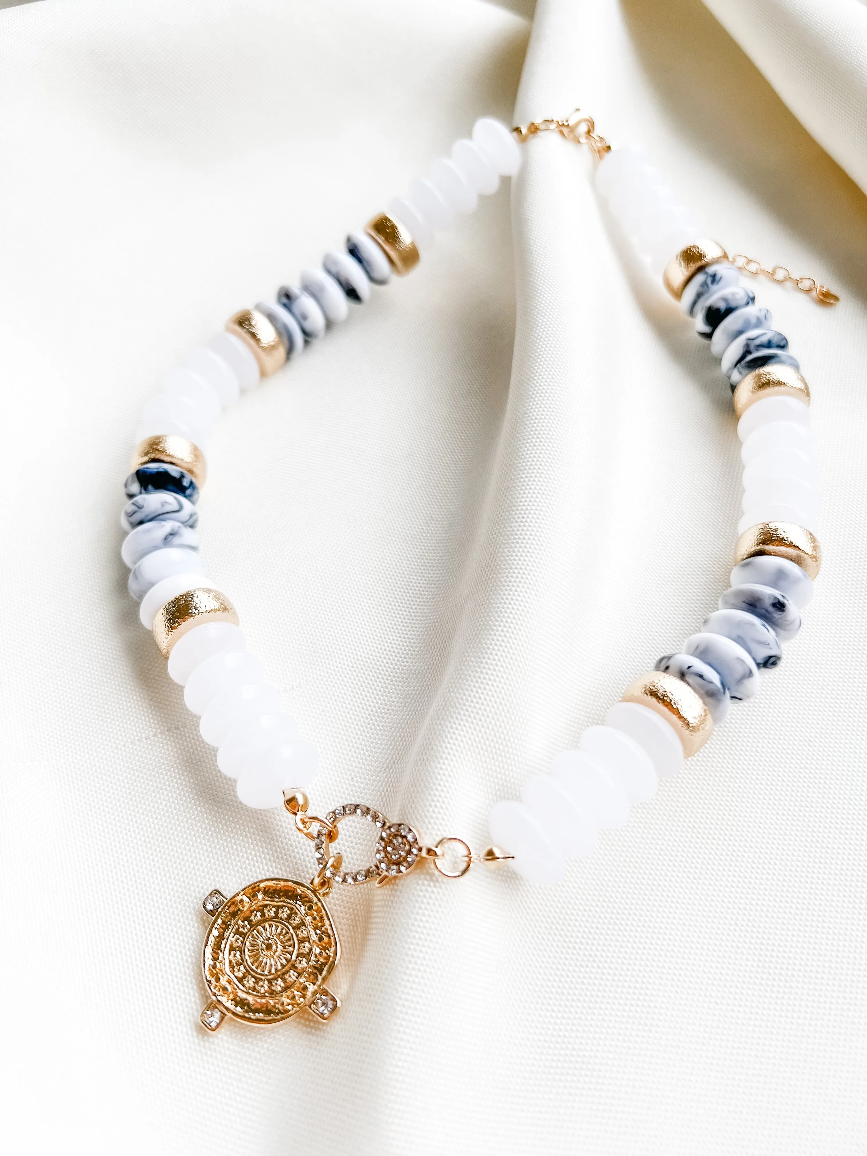 Howlite Coin Necklace