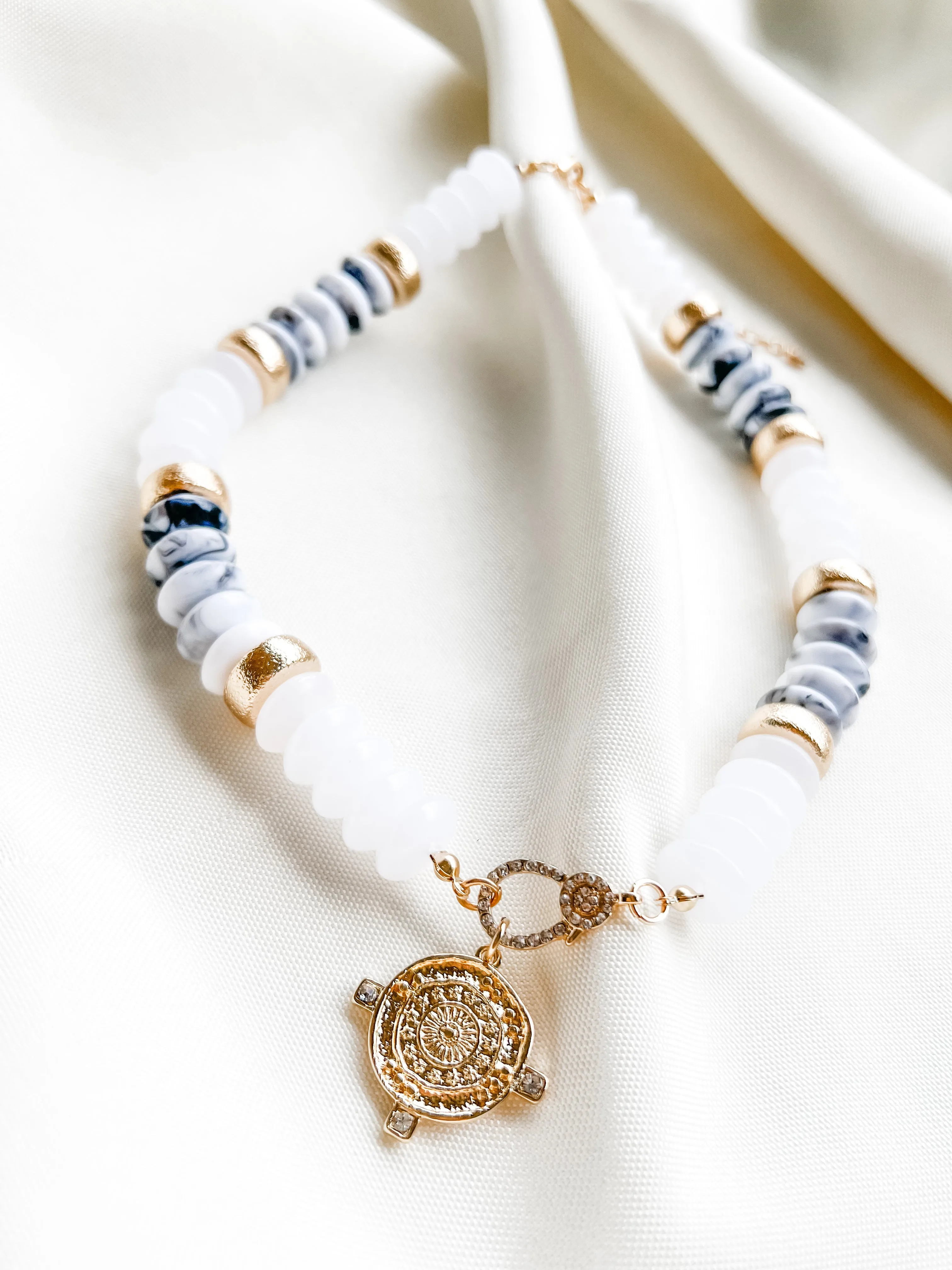 Howlite Coin Necklace