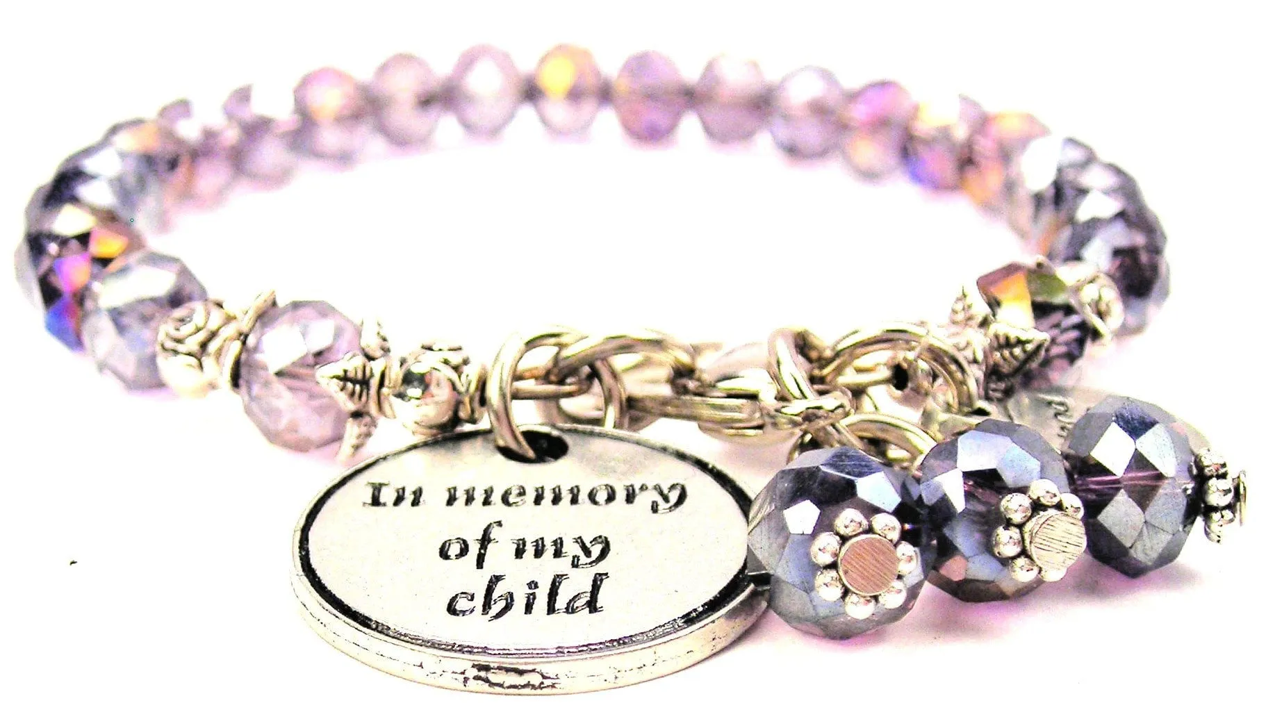 In Memory Of My Child Splash Of Color Crystal Bracelet