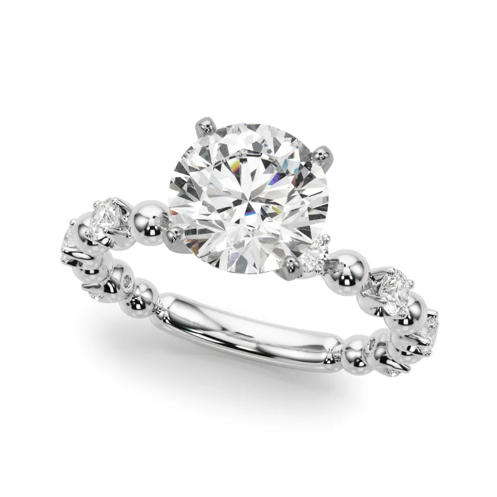 Ladies Sidestone Engagement Ring 51309