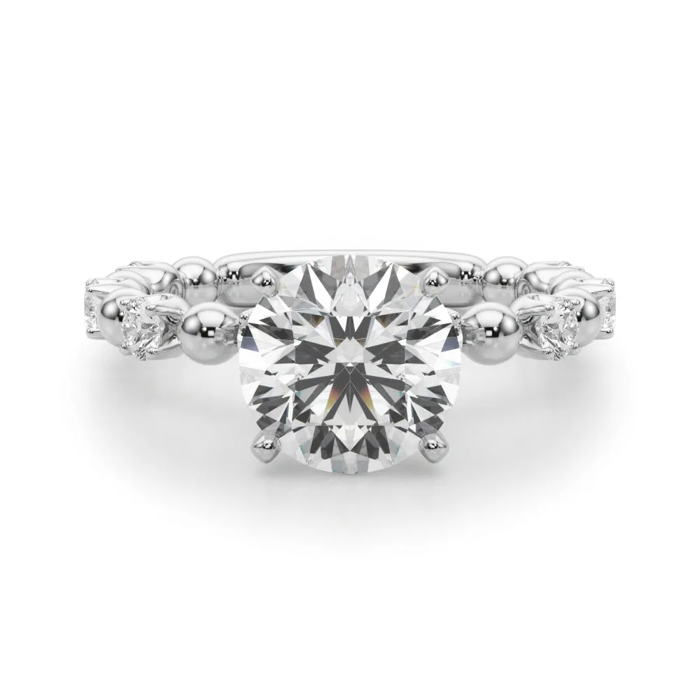 Ladies Sidestone Engagement Ring 51309