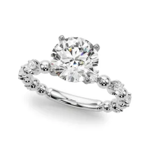 Ladies Sidestone Engagement Ring 51309