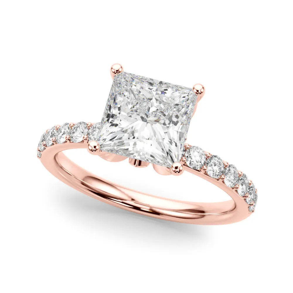 Ladies Sidestone Engagement Ring 51327