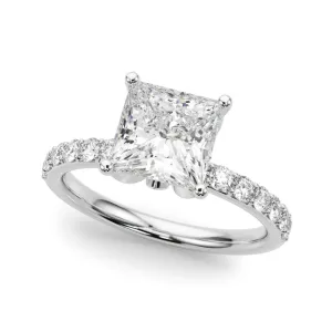 Ladies Sidestone Engagement Ring 51327