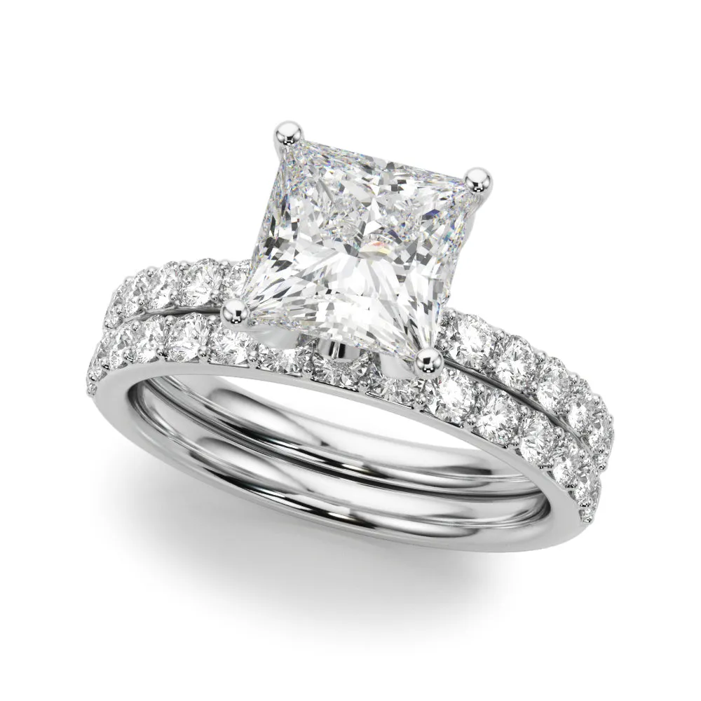 Ladies Sidestone Engagement Ring 51327