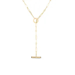 Lariat Necklace in Yellow Gold