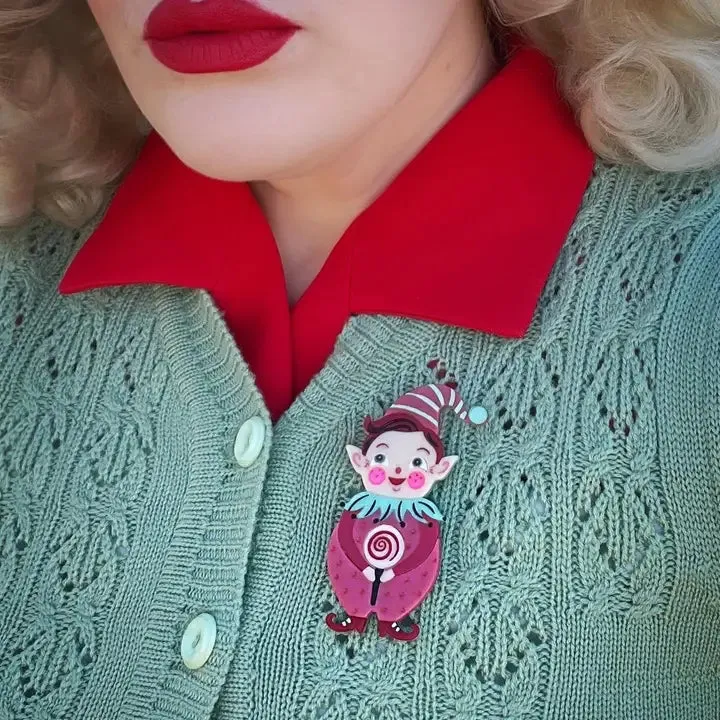 Lipstick & Chrome : Pink North Pole Apprentice Brooch [PRE-ORDER]