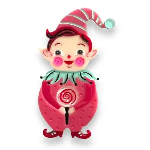 Lipstick & Chrome : Pink North Pole Apprentice Brooch [PRE-ORDER]