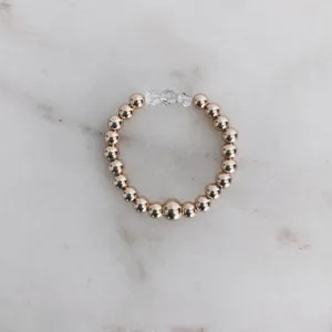 MAC & RY JEWELRY - 14K GOLD FILLED BEADED SWAROVSKI CRYSTAL BIRTHSTONE RING