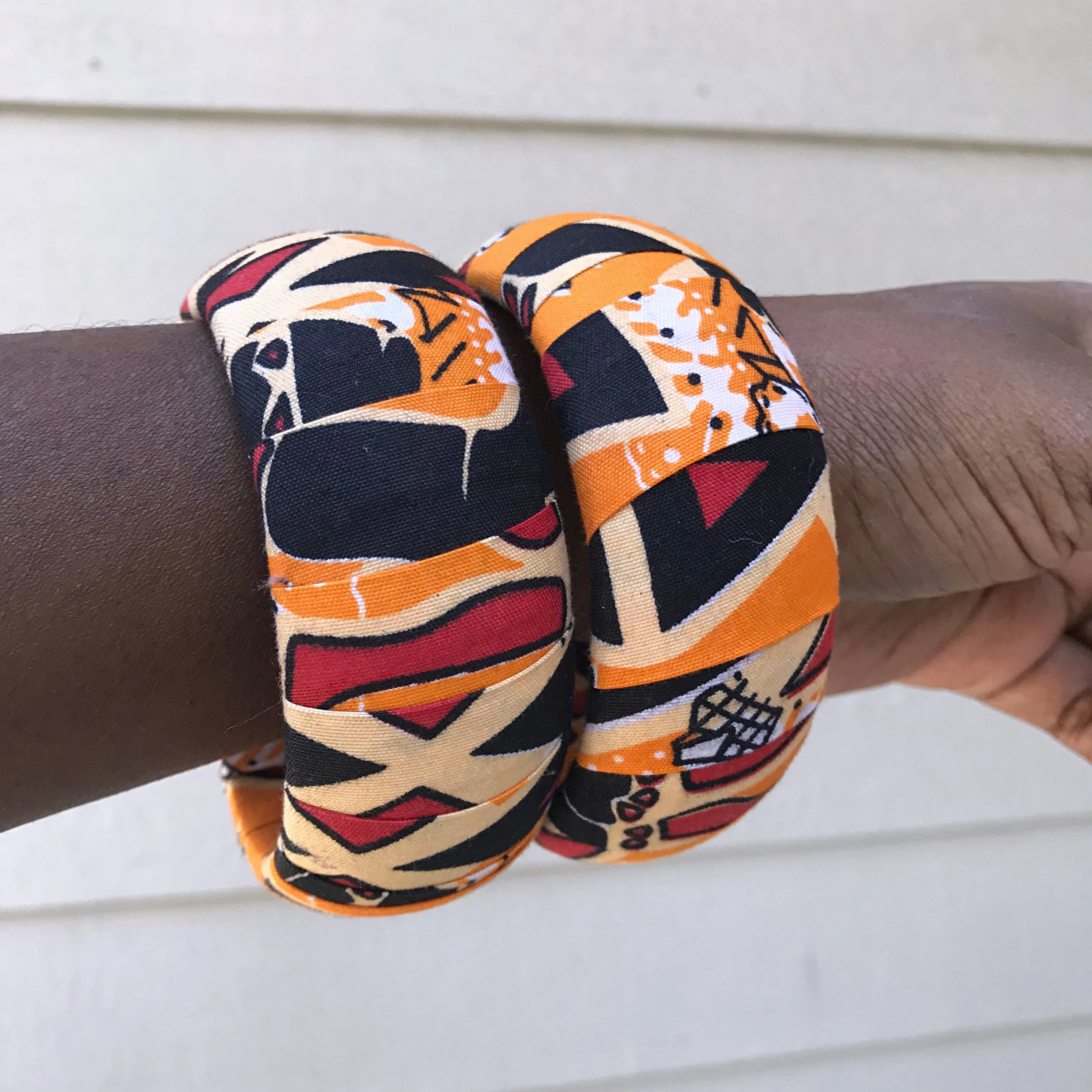 Masika Large Ankara Bangles Bracelets