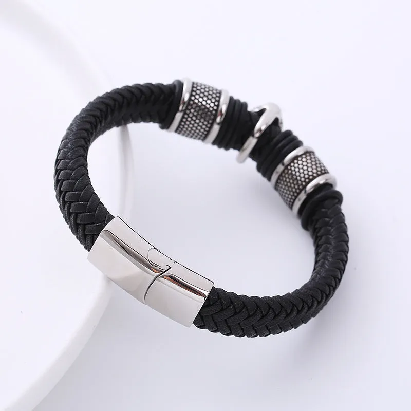 Men Metal Skull Handmade String Bracelets