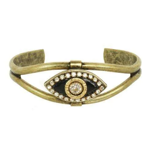 Michal Golan Black Evil Eye Cuff Bracelet