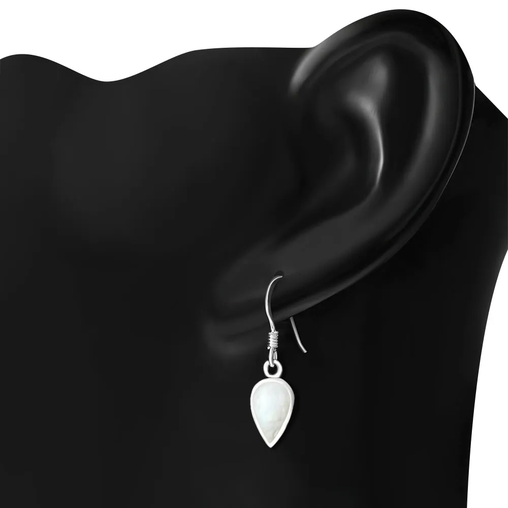 Mother of Pearl Pear/ Teardrop Sterling Silver Earrings