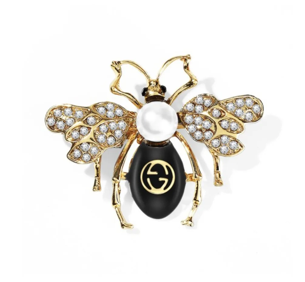 New Honey bee brooch vintage look broach gold silver plated designer pin Broach