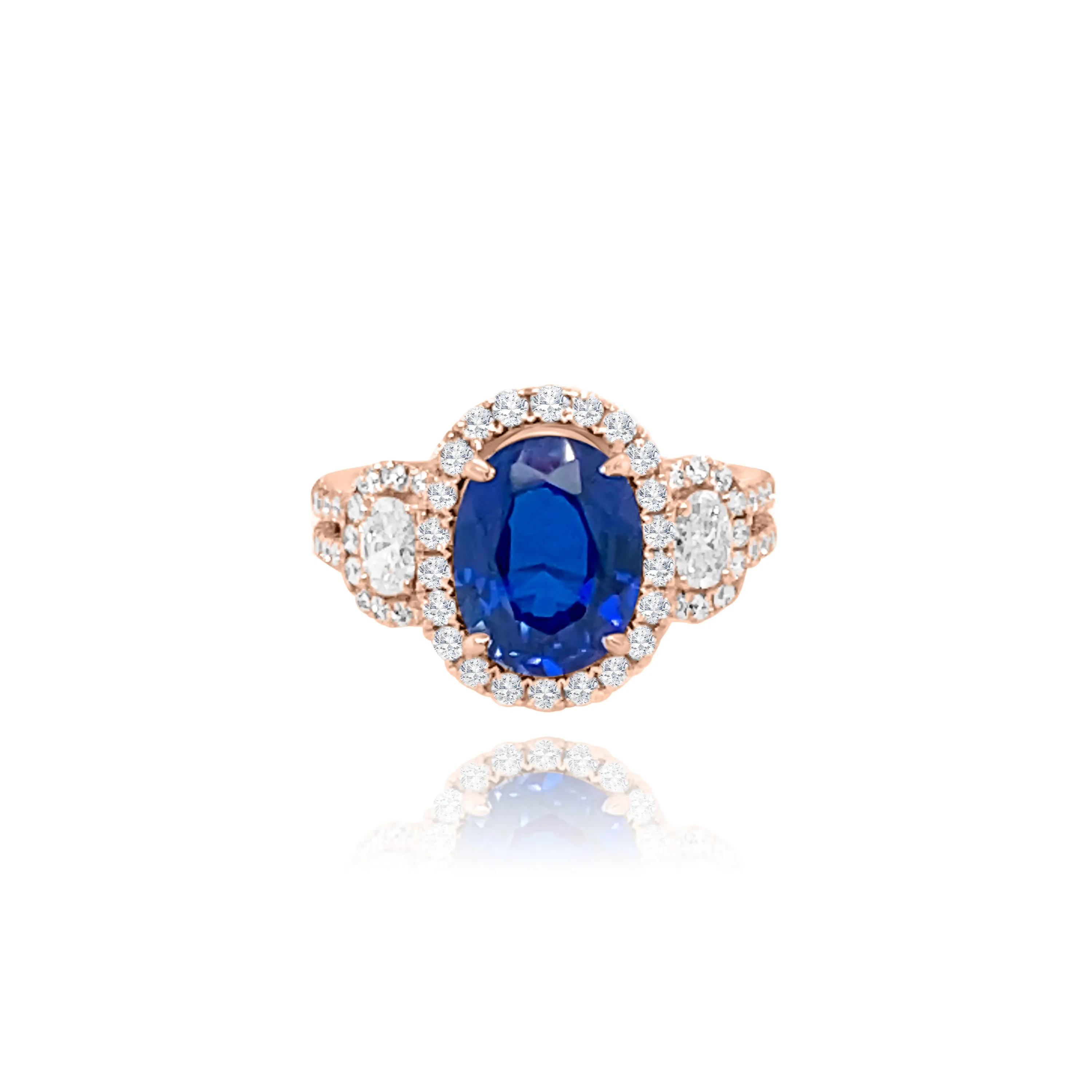 Oval Sapphire & Diamonds "Niva" Ring