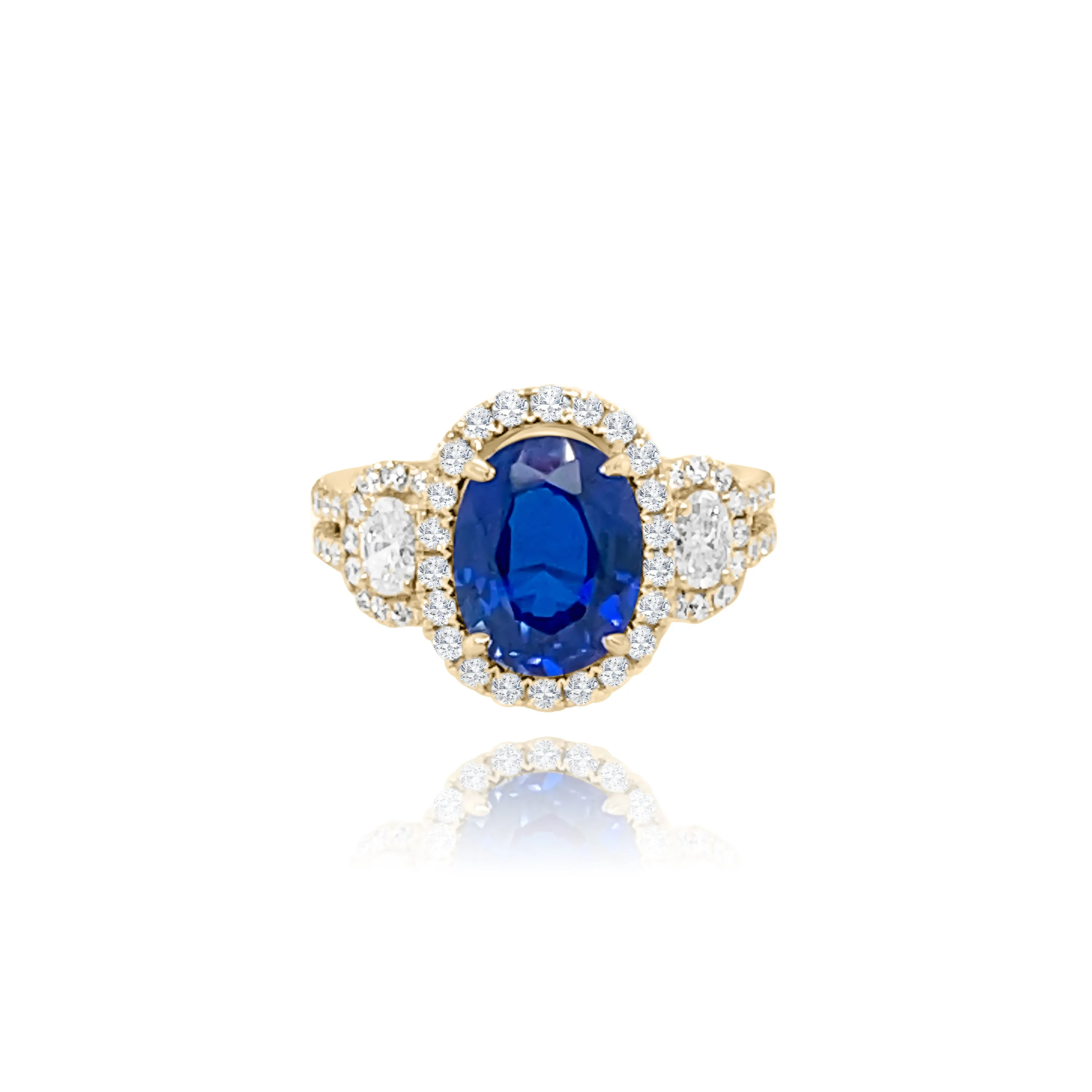 Oval Sapphire & Diamonds "Niva" Ring