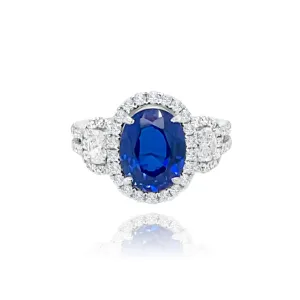 Oval Sapphire & Diamonds "Niva" Ring