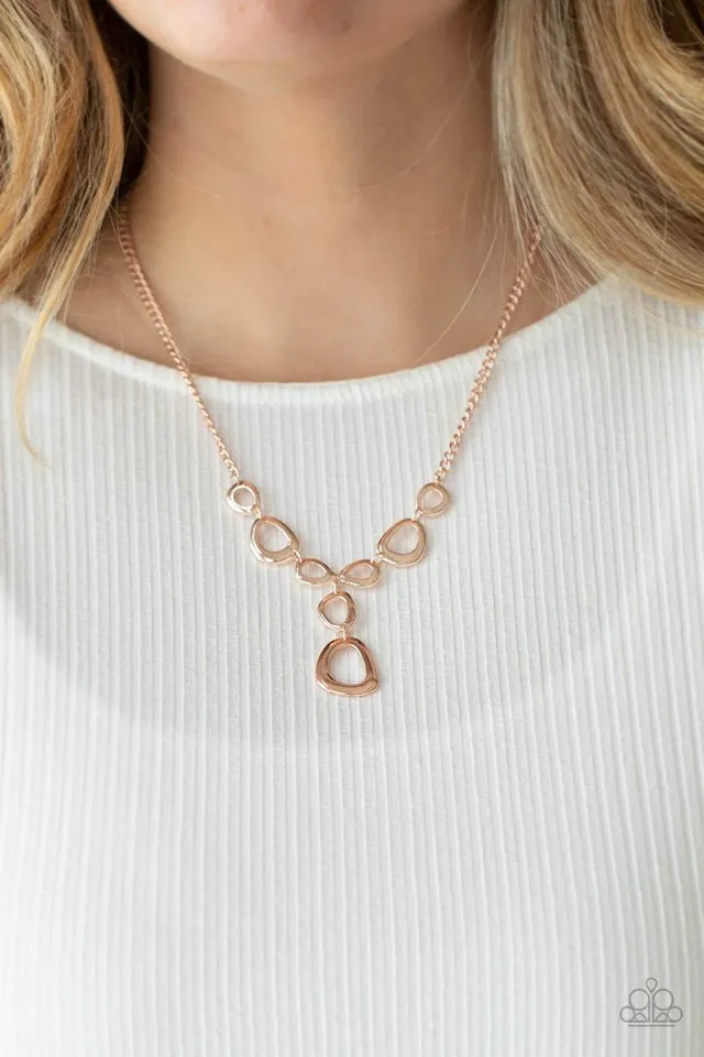 Paparazzi Necklace ~ So Mod - Rose Gold