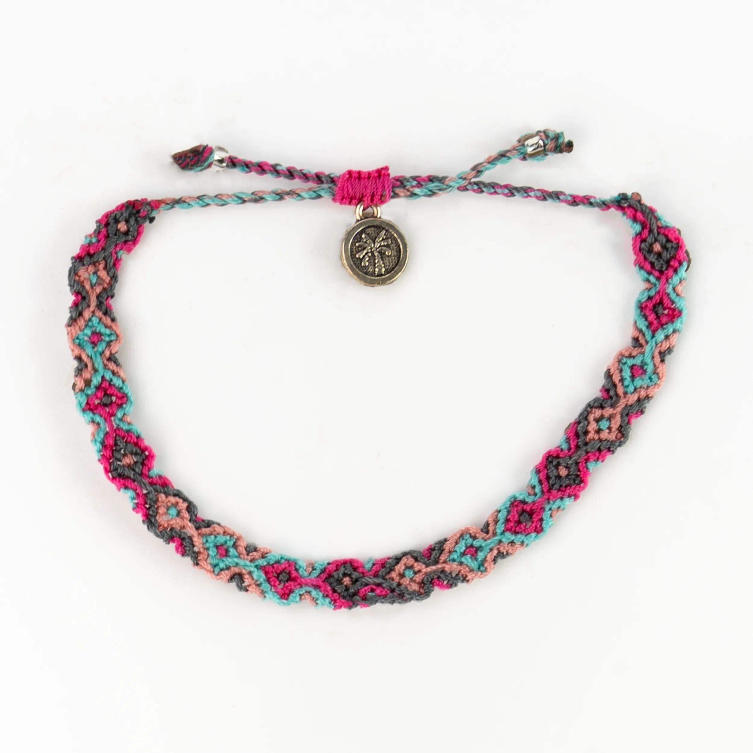 Pineapple Island - Leme Surf Bracelet, Braided Bracelet, by Pineapple Island : Pale Pink & Green