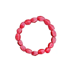 Pink Poppy Glass Pebbles Bracelet Global Mamas