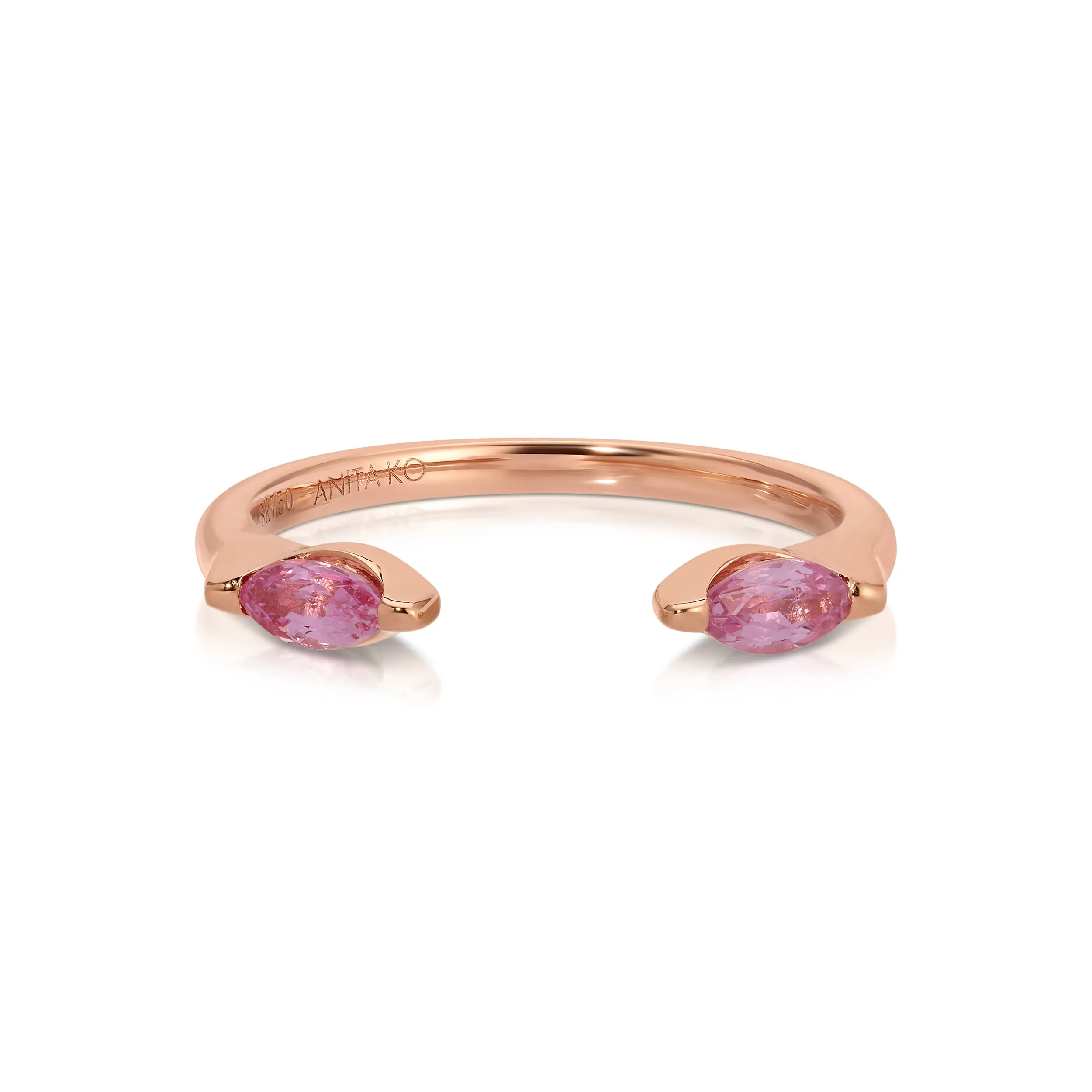 PINK SAPPHIRE MARQUISE ORBIT RING