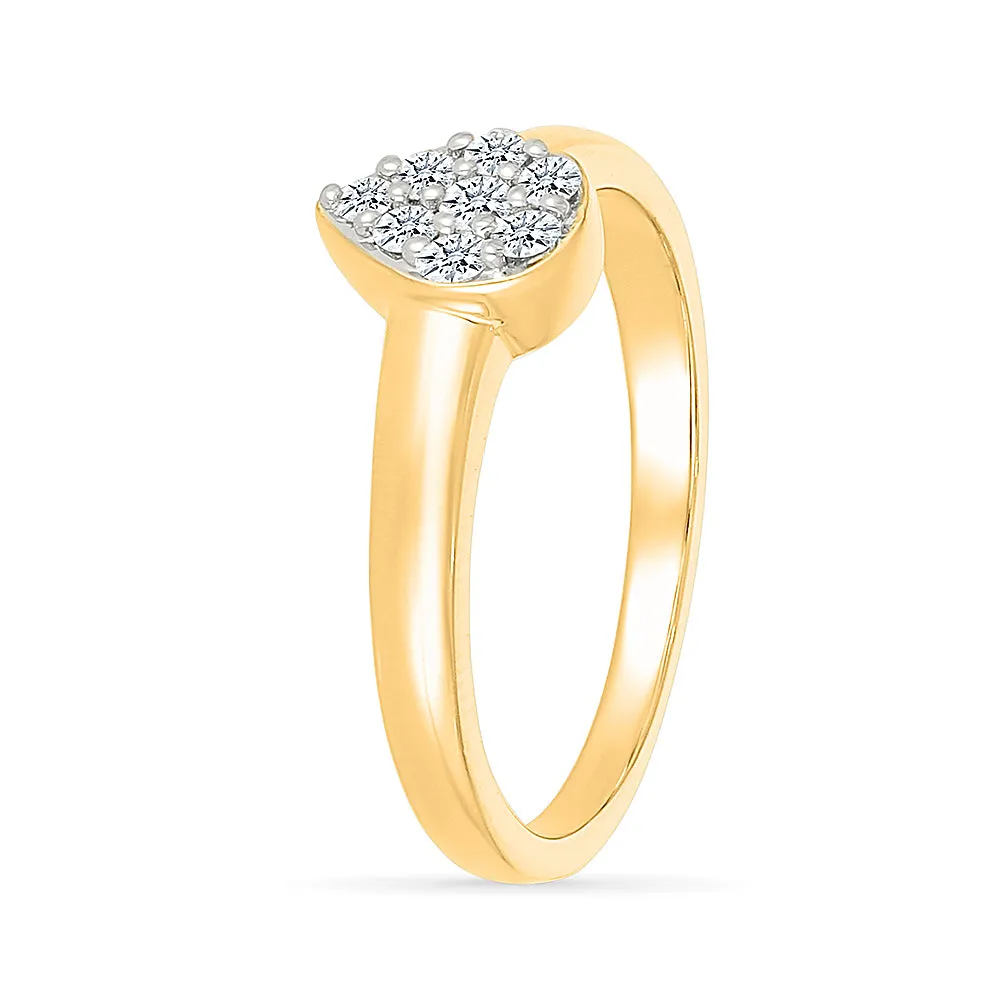 Prolate Gold & Diamond Ring