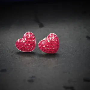 "Shine with Love: 92.5 Sterling Silver Heart Shaped Earrings"