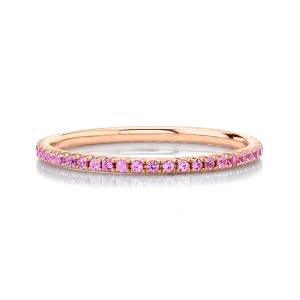 ROSE GOLD PINK SAPPHIRE ETERNITY BAND